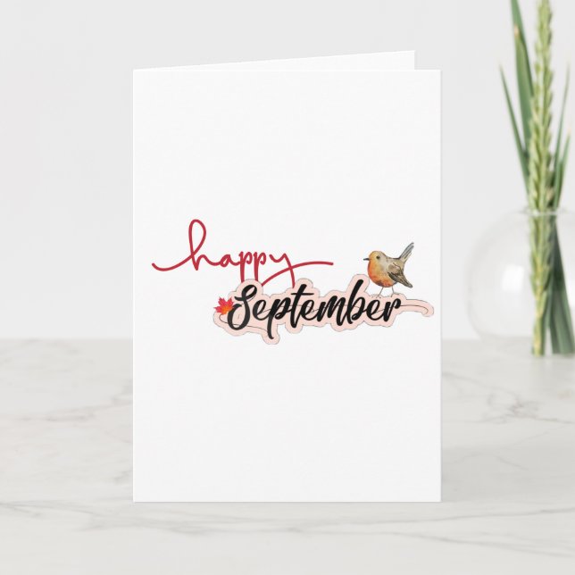 Glad september kort (Framsida)