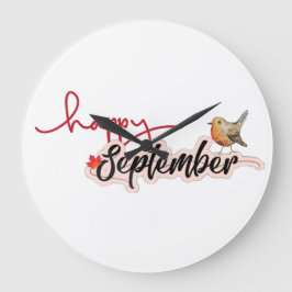 Glad september stor klocka