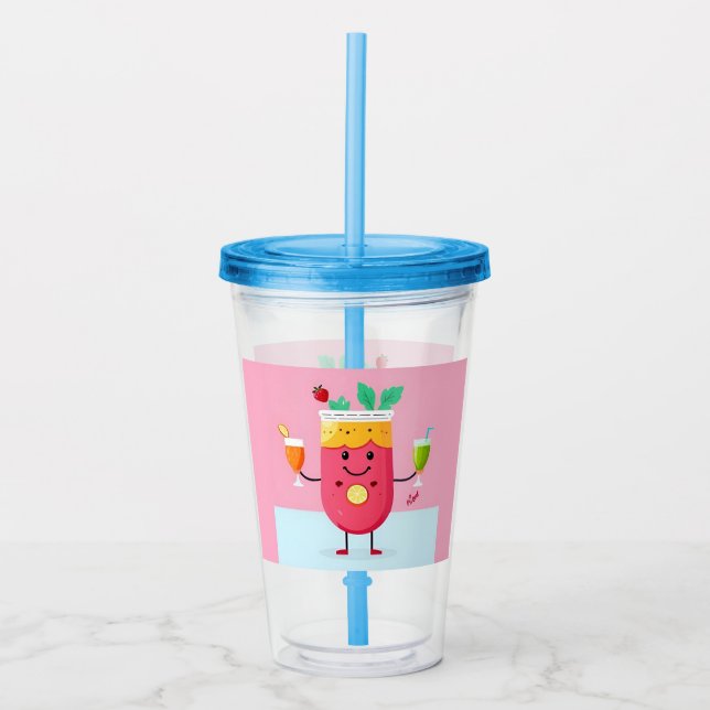 Glad seriefigur för juice take away mugg (Framsida)