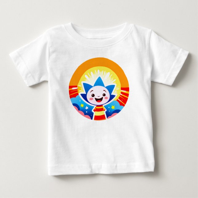 Glad seriefigur solkaraktär t shirt (Framsida)