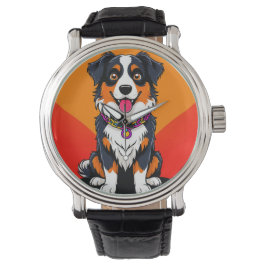 Glad seriehundillustration armbandsur