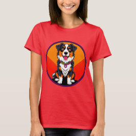 Glad seriehundillustration t shirt