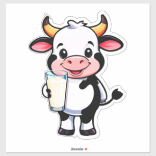 Glad serieko med milkshakekopp för barn klistermärken