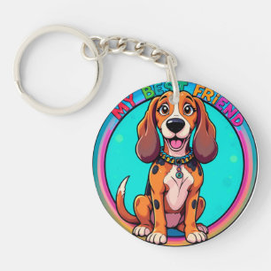Glad serietecknad beagelhund min bästa vän
