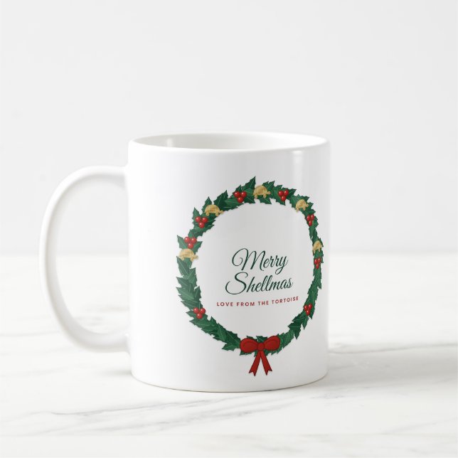Glad Shellmas Sköldpadds Julmugg, Järnekran Kaffemugg (Vänster)