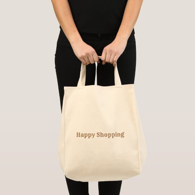 Glad shopping tryckt för shoppare livsmedelsbagage tygkasse (Framsida (produkt))