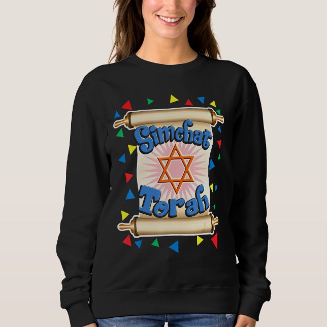 Glad Simchat Torah för män kvinnor barn judisk hög T Shirt (Framsida)