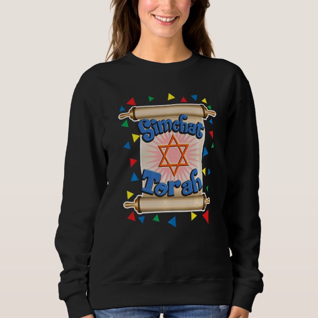 Glad Simchat Torah för män kvinnor barn judisk hög T Shirt (Framsida)