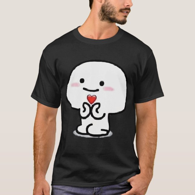 Glad Simmande Fisk Svart bakgrund T Shirt (Framsida)