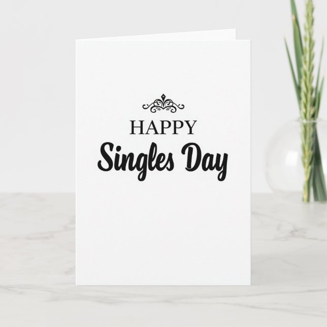 Glad Singlarnas Dag-kort Kort (Framsida)