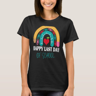 Glad sista skoldag lärare elev examen t shirt