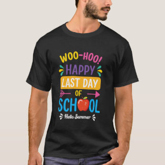 Glad sista skoldag lärare Student Examen T Shirt