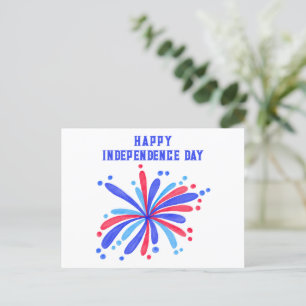 Glad självständighetsdag - 4:e juli vykort