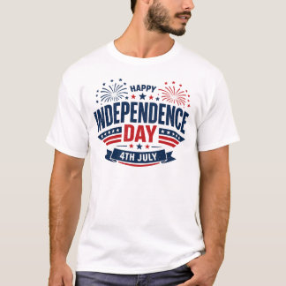 Glad självständighetsdag 4 juli Patriotisk T Shirt