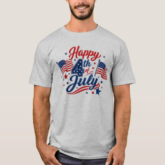 Glad självständighetsdag 4 juli Patriotisk T Shirt