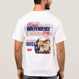 Glad självständighetsdag Amerika Örn Patriotisk US T Shirt