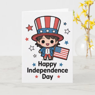 Glad självständighetsdag Chibi Kort