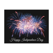 Glad självständighetsdag Färgglad fyrverkeriuppvis