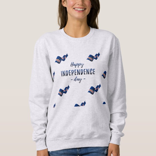 Glad självständighetsdag Kap Verde T Shirt (Framsida)