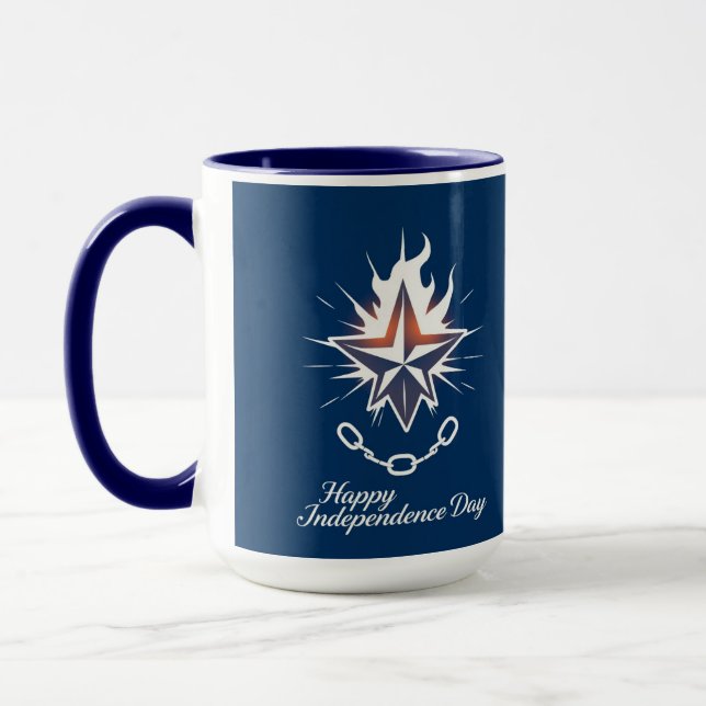 Glad självständighetsdag Lysande Lone Star Mugg (Vänster)