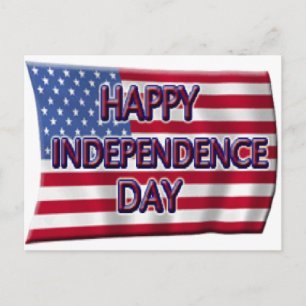 Glad självständighetsdag med USA-flagga, ZSSG Vykort