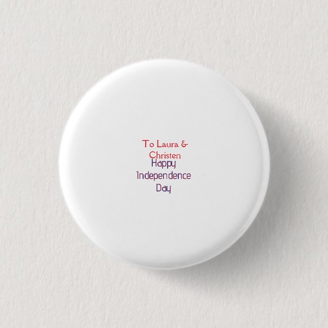 glad självständighetsdag röd blå namn datum enkel knapp (Framsida)