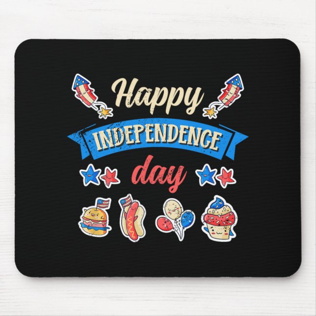 Glad självständighetsdag - Självständighet 4 juli  Musmatta (Framsidan)