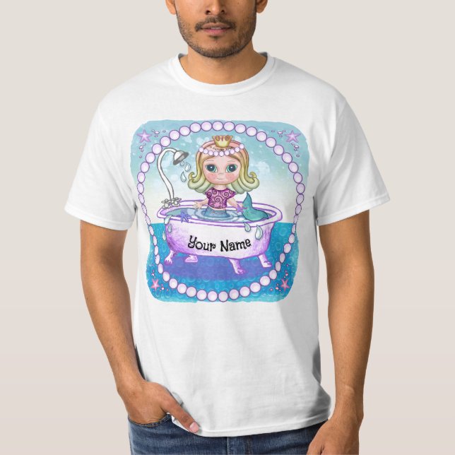 Glad Sjöjungfru Bad T-Shirt (Framsida)