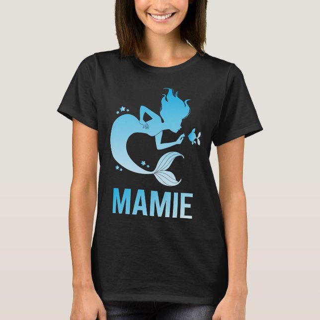 Glad Sjöjungfru - Mamie Namn T Shirt (Framsida)