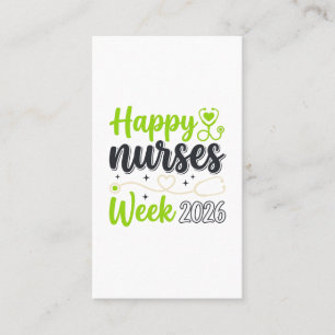 Glad sjuksköterskevcka 2026 Stetoskop Sjukskötersk Visitkort