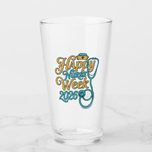 Glad Sjuksköterskevcka 2026 Stetoskop Tröja Design Glaskopp
