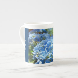 Glad sjuksköterskors vecka! koppar Hydrangea Tack! Benporslin Mugg