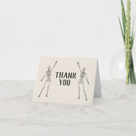 Glad skelettförlovningsfest tack kort