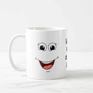 glad skrattade ansikte kaffemugg