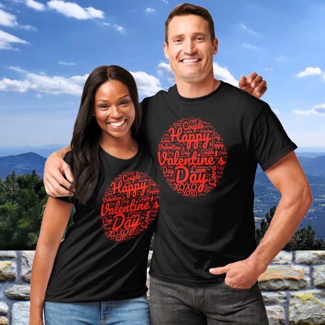 Glad skript på Alla hjärtans dag T Shirt (Skapare uppladdad)