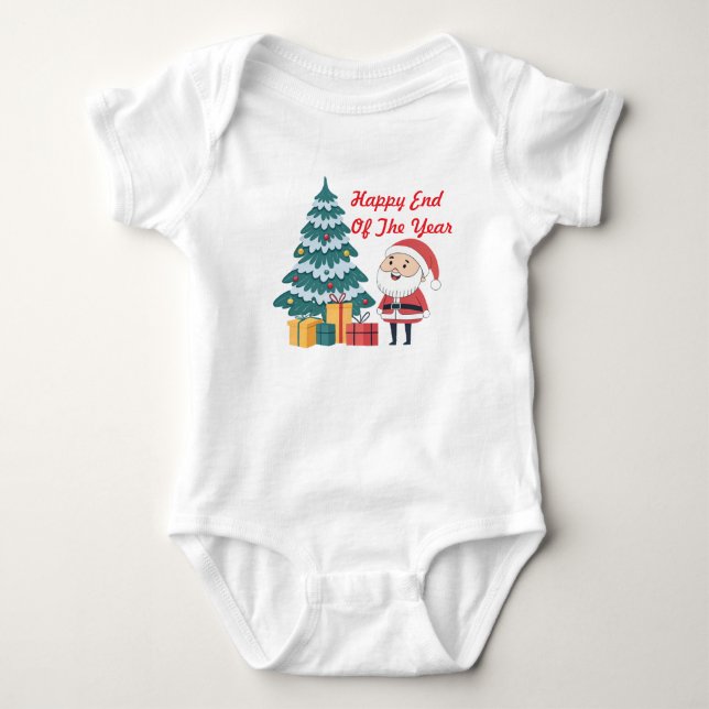  Glad slut på året Baby Bodysuit T Shirt (Framsida)