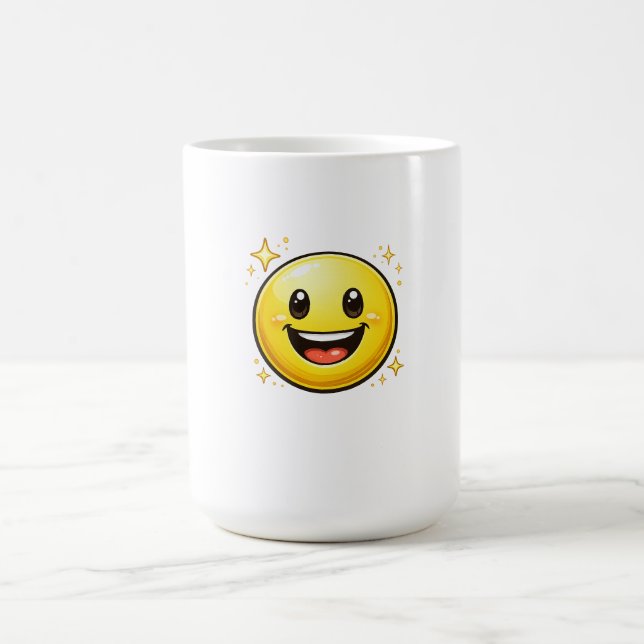 Glad Smiley Ansikte med Gnistor Kaffemugg (Center)