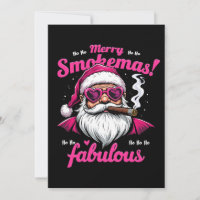 Glad Smokemas Rolig Tomte med Stor Cigarrett