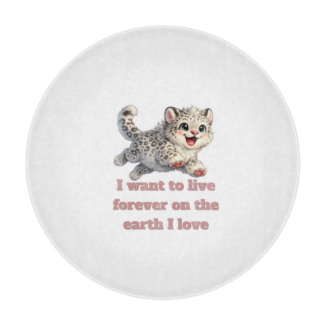 Glad Snöleopard Vilda Djur Bevarande Inspirati (Framsidan)