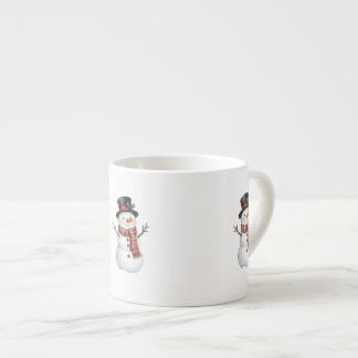 Glad snöman espressomugg