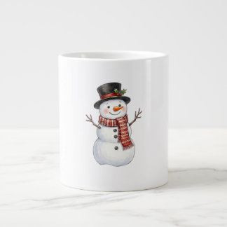 Glad snöman jumbo mugg