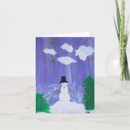Glad Snöman Kort