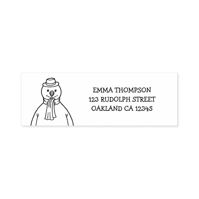 Glad snöman självfärgande stämpel (Design)
