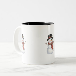 Glad Snöman Två-Tonad Mugg
