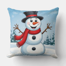 Glad Snöman Vinter Festlig Jul