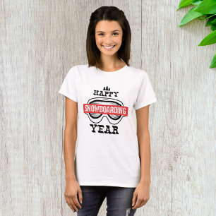 Glad Snowboard år T Shirt