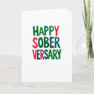 Glad Soberversary-kort, 5x7", kuvert ingår Kort