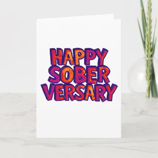 Glad Soberversary-kort med kuvert 5x7 Kort