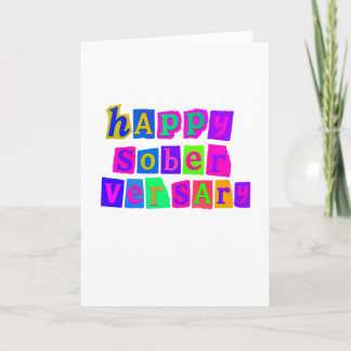 Glad Soberversary-kort med kuvert 5x7 Kort
