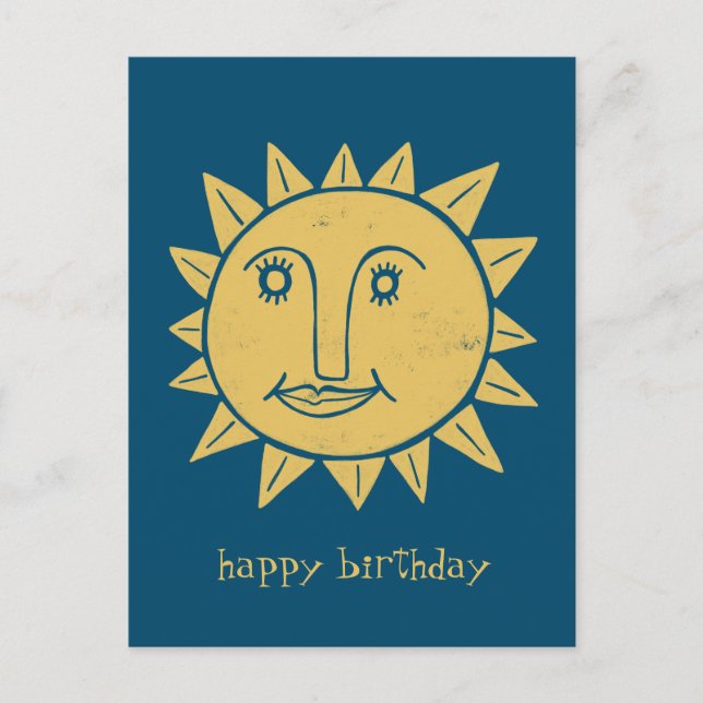 Glad Sol LYCKLIG FÖDELSEDAG SPECIAL Vykort (Framsida)
